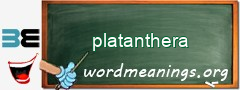 WordMeaning blackboard for platanthera